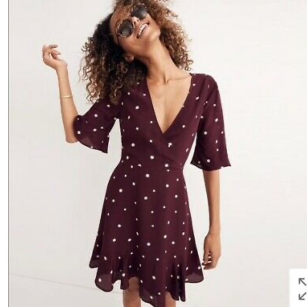 Madewell Silk Flutterhem Dress